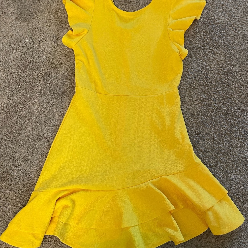 Yellow ruffle dress